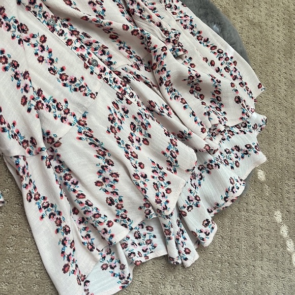 Free people floral ruffle shirt dress - Picture 6 of 6